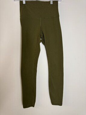 Lululemon Olive Green Leggings. Size 4 with 25" Inseam.